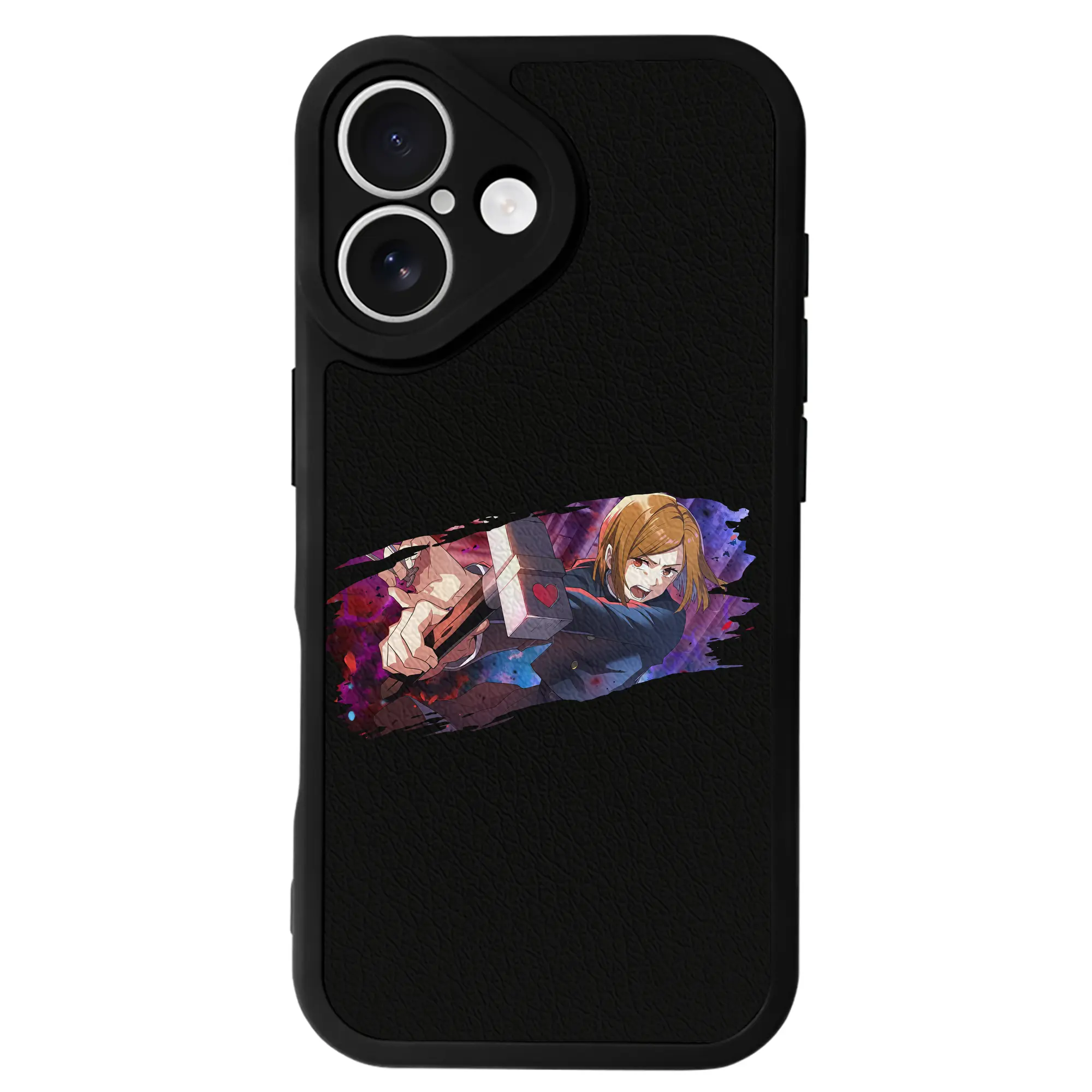 呪術廻戦 グッズ,釘崎 野薔薇 - IPhone 16シリーズ対応 ・ シリコンスマホケース ・ レザー調 ・ 高精度フィット ・ 耐衝撃 ・ ワイヤレス充電対応 ・ 精密カット